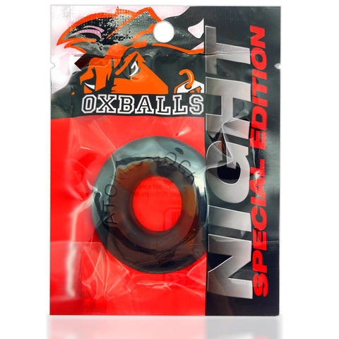 Donut 2 Cockring Large Night 5x Stretch Silicone Black One Size COCK RINGS