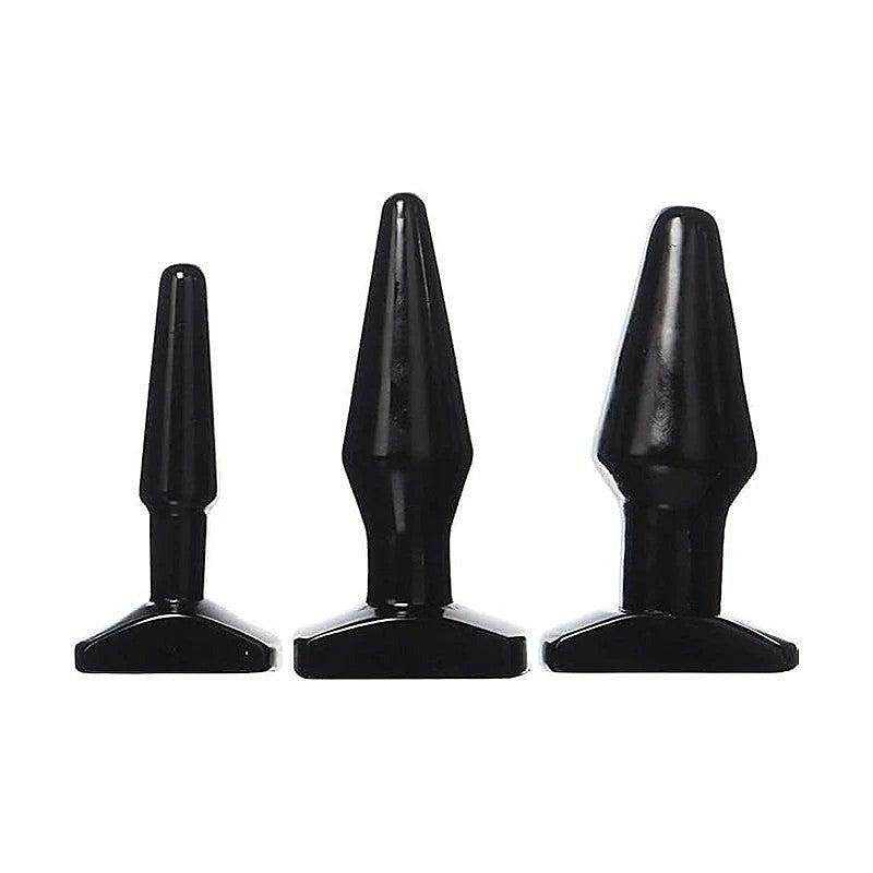 Anal Trainer Kit Black – Three Progressive Sizes Beginner Anal Plugs Set (11.5 cm) > Anal Range > Butt Plug Kits Main image
