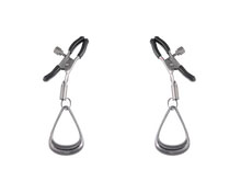 Sportsheets Velvet Noir Tuggable Nipple Clamps with Gunmetal Finish and Adjustable Restraints > Sex Toys > Nipple Clamps