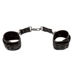 Euphoria Collection Adjustable Black Velvet and Vegan Leather Ankle Cuffs with Metal Clasps > Bondage Gear > Restraints
