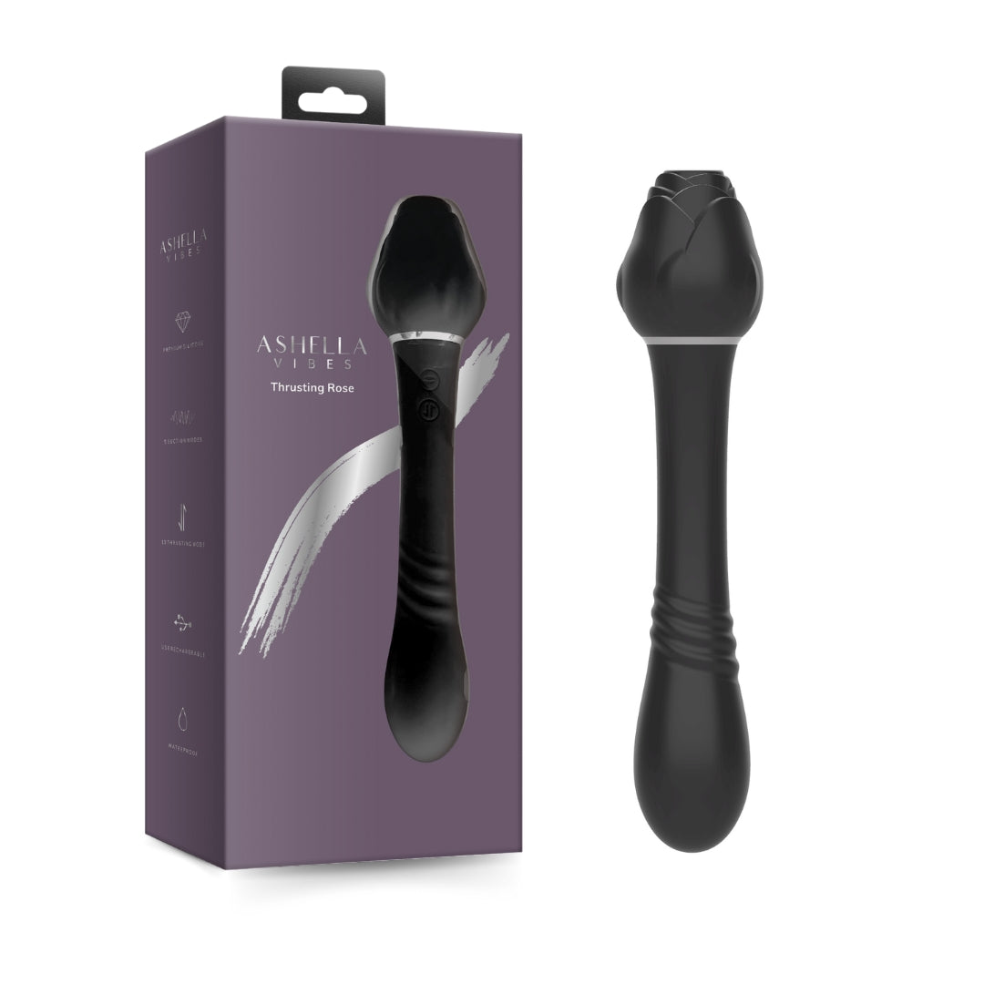 Ashella Vibes Thrusting Rose – Suction and Vibrating Thruster Vibrator Default Title > Sex Toys For Ladies > Rose Stimulators