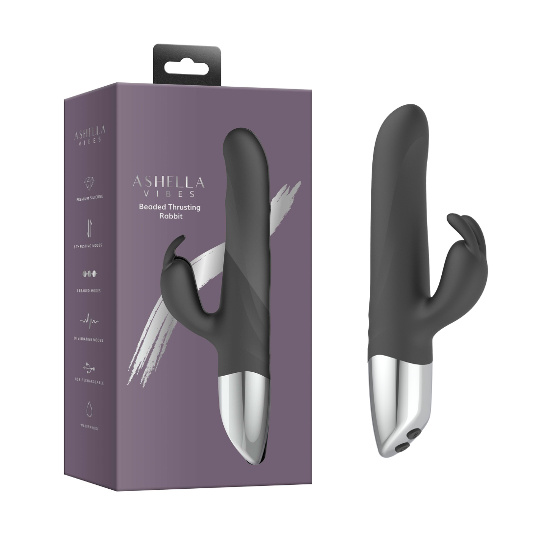 Ashella Vibes Beaded Thrusting Rabbit Vibrator – Dual-Action Vibrator Default Title > Vibrators > Ladies > Rabbit Main image