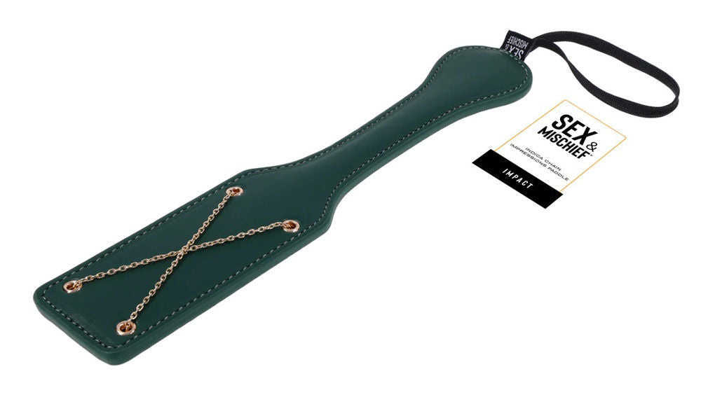 Indica Chain Impressions Paddle (Green) – Luxury Paddle Green > Bondage Gear > Paddles Main image