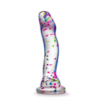 Hanky Panky Confetti Filled Clear 7.5" Dildo Glow in the Dark > Dildos > Realistic Dildos