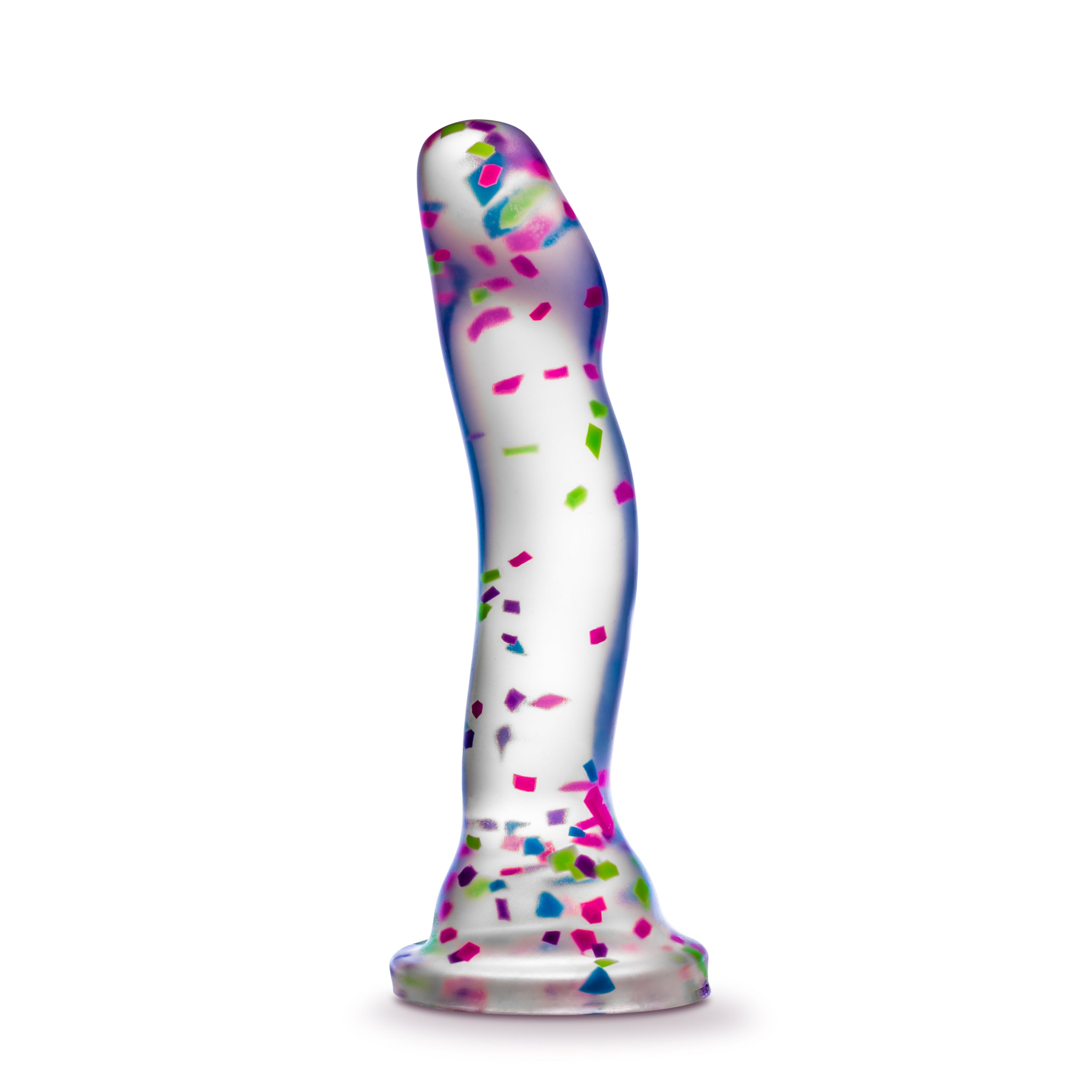 Hanky Panky Confetti Filled Clear 7.5" Dildo Glow in the Dark > Dildos > Realistic Dildos