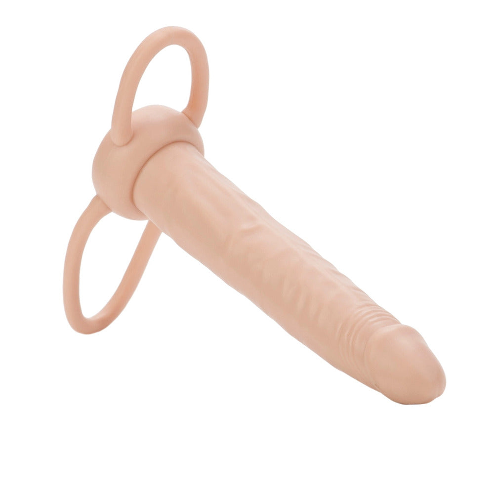 Accommodator Dual Penetrator 10 Inch Ivory Dildo > Dildos > Strap On Dildos