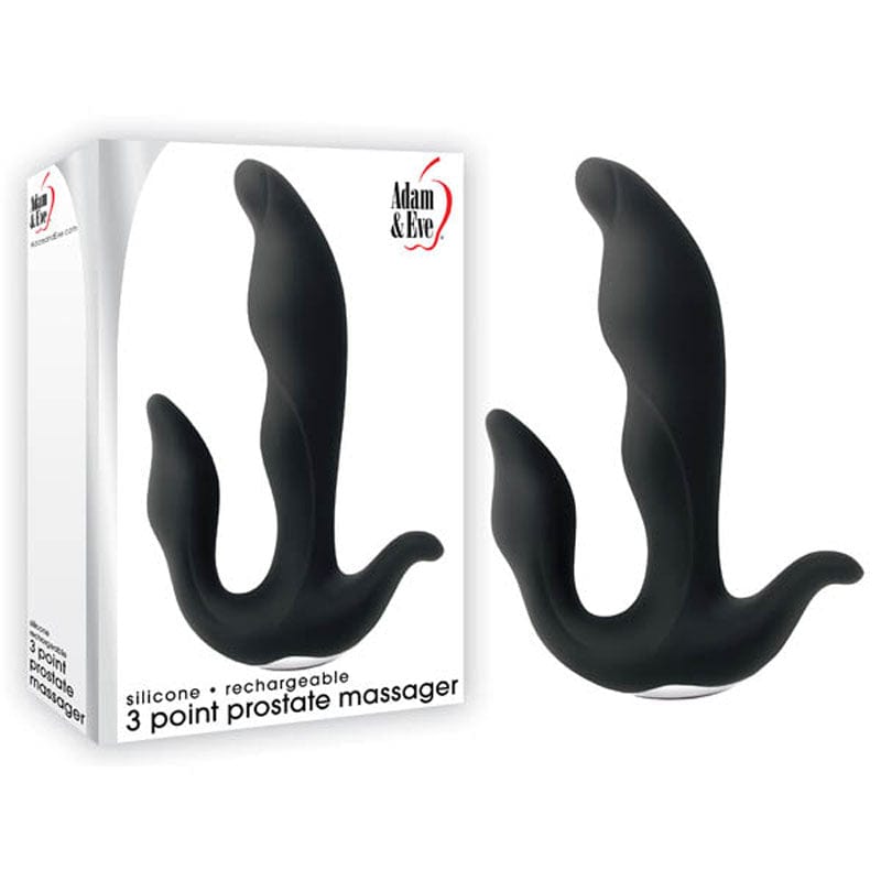 Adam & Eve 3-Point Prostate Massager Black > Anal Range > Prostate Plugs Main image