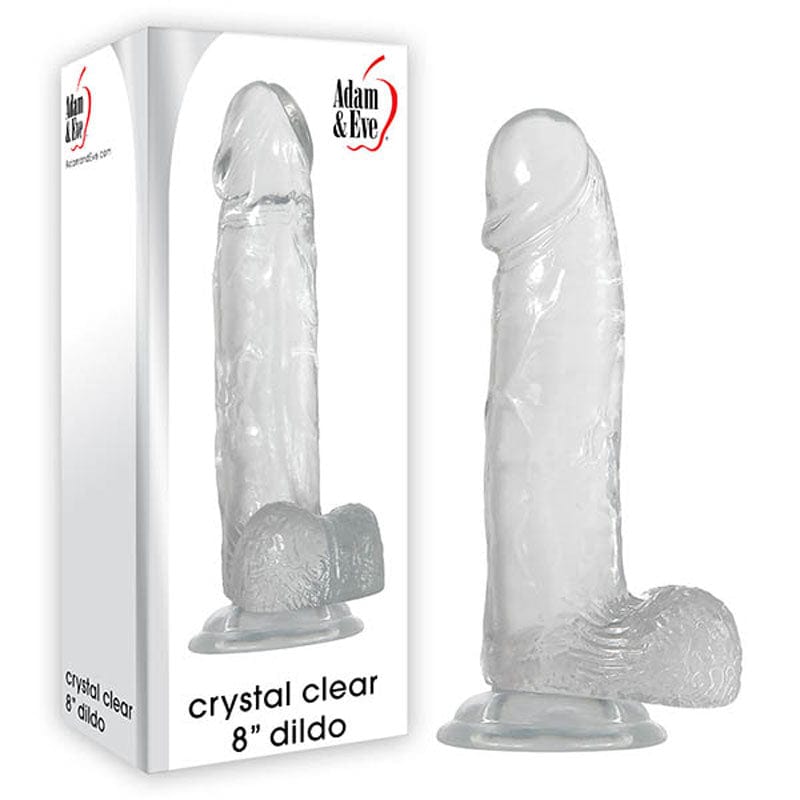 Adam & Eve Crystal 8 Inch Dildo Clear > Dildos > Realistic Dildos