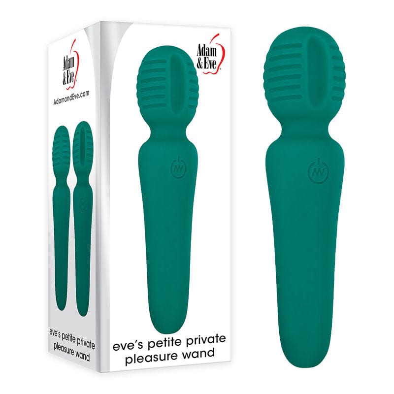 Adam & Eve Petite Private Pleasure Wand – Silicone Mini Clit-Hugging Wand Green > Sex Toys > Mini Massagers