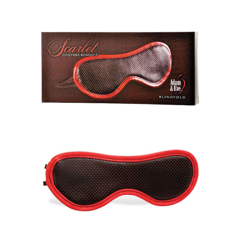 Adam & Eve Scarlet Couture Vegan Leather Blindfold Sensory Mask Black > Bondage Gear > Blindfolds Main image