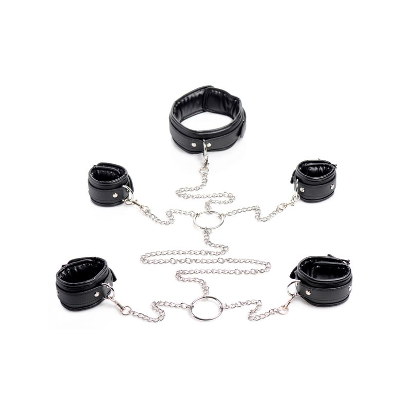 Adjustable Leather Slave Bondage Shackle Set – High-Quality Restraint Accessories > Bondage Gear > Restraints Main image