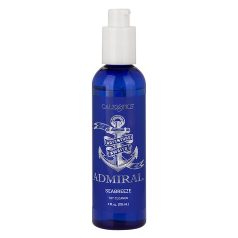 Admiral Seabreeze Toy Cleaner Blue Bottle 4 fl. oz with Pump Spray Adult Toy Cleaner