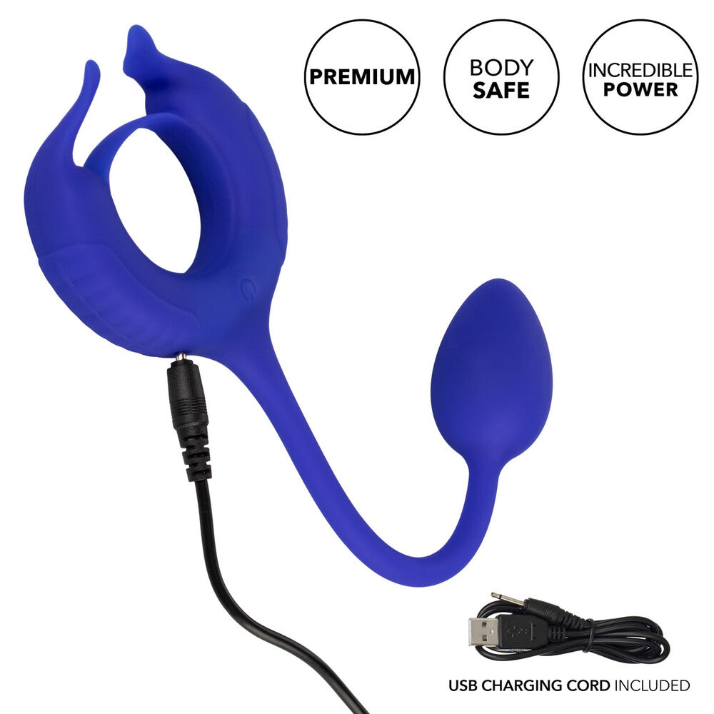 Admiral Weighted Cock Ring and Egg – Silicone Vibrating Cock Ring and Egg Set > Anal Range > Prostate Plugs