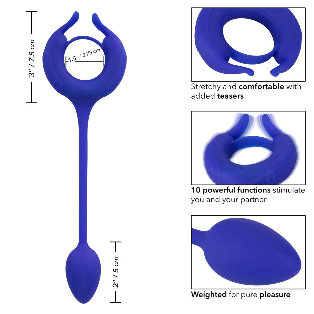 Admiral Weighted Cock Ring and Egg – Silicone Vibrating Cock Ring and Egg Set > Anal Range > Prostate Plugs