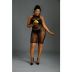 Moonlight Plus Model 06 Black Dress With Geometric Patterns And High Elasticity Material > Clothes > Dresses and Chemises