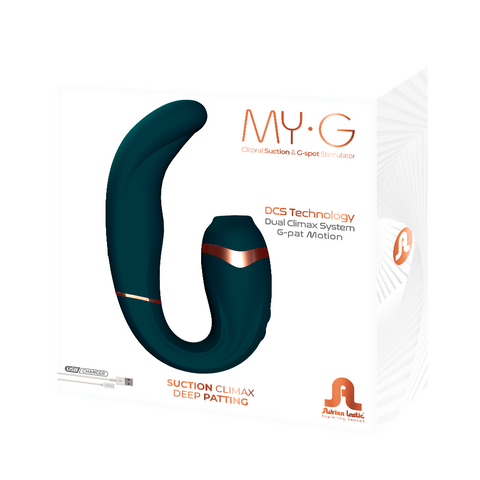 Adrien Lastic My G Clitoral Stimulator with Dual Motors and Suction Technology in Teal STIMULATORS