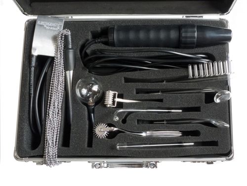 Kinklab Agent Noir Neon Wand Kit – ElectroErotic Sensation Set Electrosex Kit E-STIM TOYS