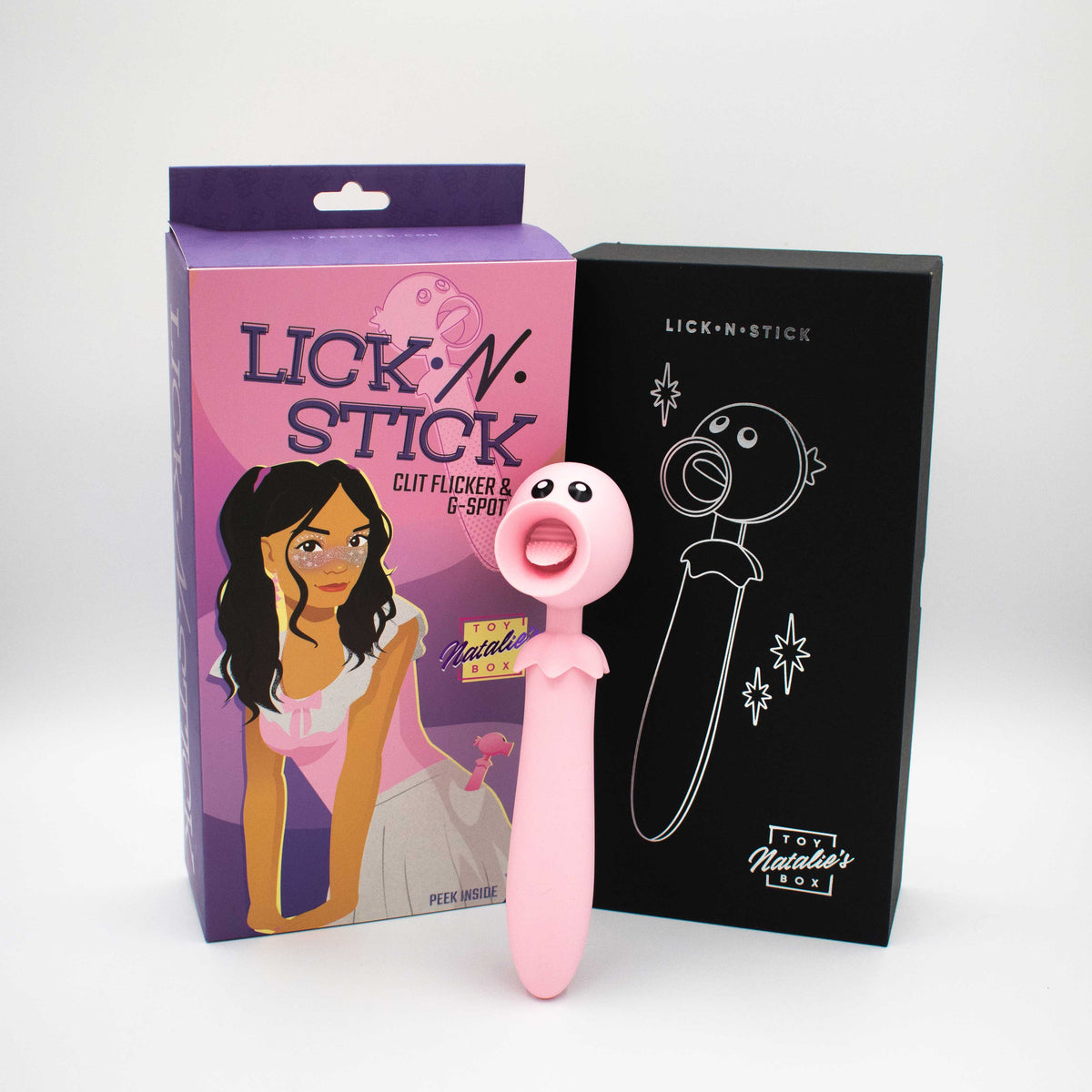 Lick n Stick Pink Clit Flicker and G-Spot Vibrator Toy > Vibrators > Finger Vibrators