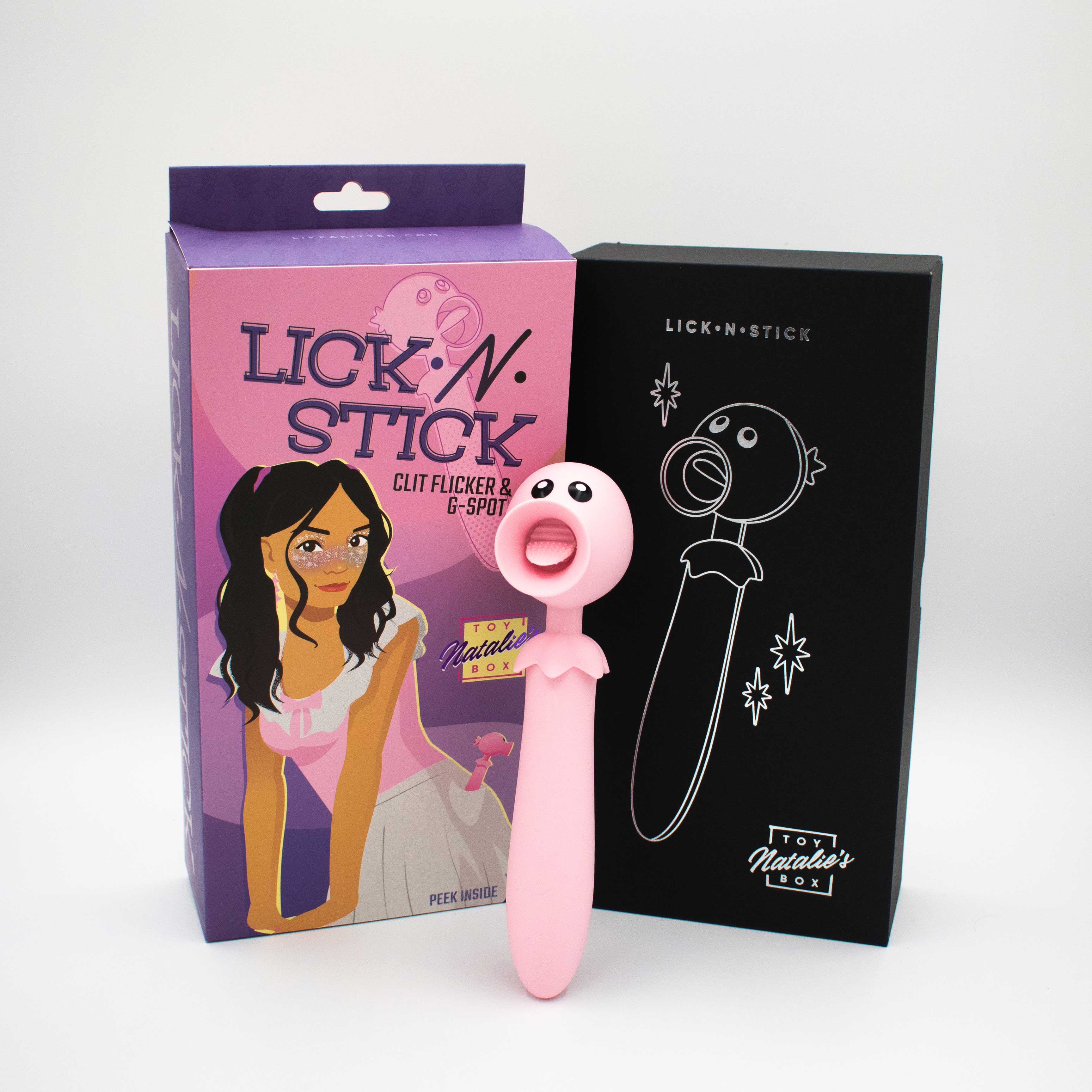 Lick n Stick Pink Clit Flicker and G-Spot Vibrator Toy > Vibrators > Finger Vibrators
