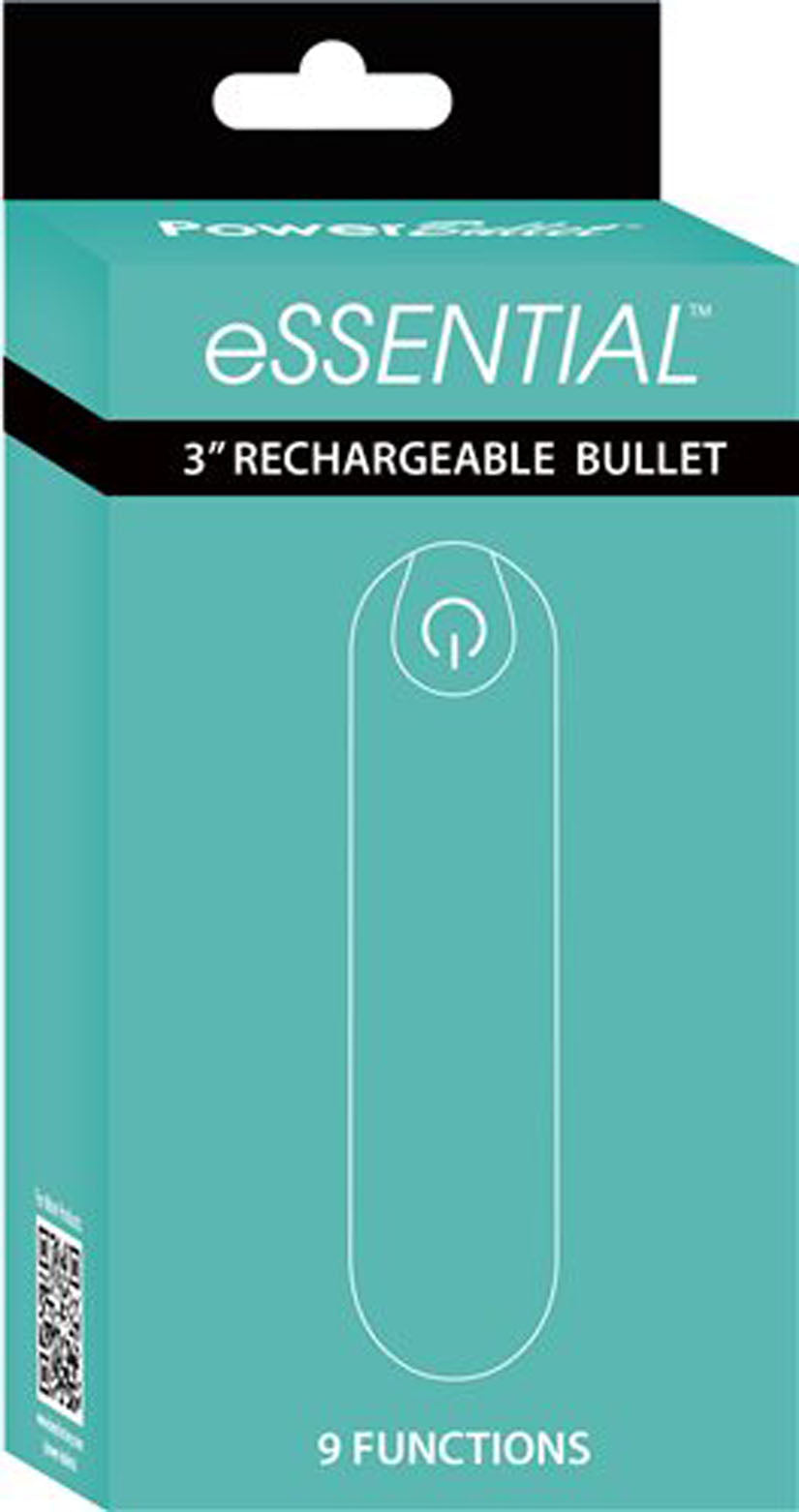Essential 3 Inch Bullet Vibrator Teal with Discreet Storage Case > Vibrators > Mini Vibrators