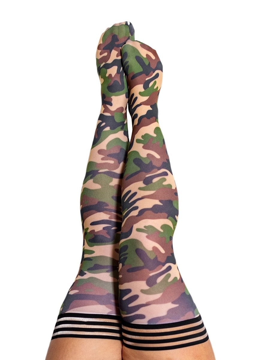 Kixies Alex Camo Thigh Highs > Clothes > Hosiery > Stockings
