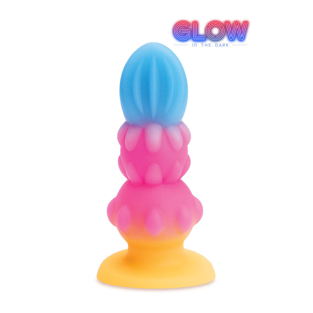 Alien Nation Sprite 5.5 Inch Glow Silicone Butt Plug Body-Safe Material Secondary image