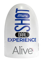 Alive Mini Shot Masturbator Mouth Realistic Oral Experience Compact White > Sex Toys For Men > Masturbators > Manual