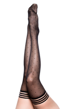 Kixies Ally Black Polka Dot Thigh Highs > Clothes > Hosiery > Stockings