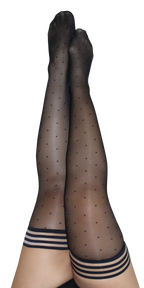 Kixies Ally Black Polka Dot Thigh Highs > Clothes > Hosiery > Stockings