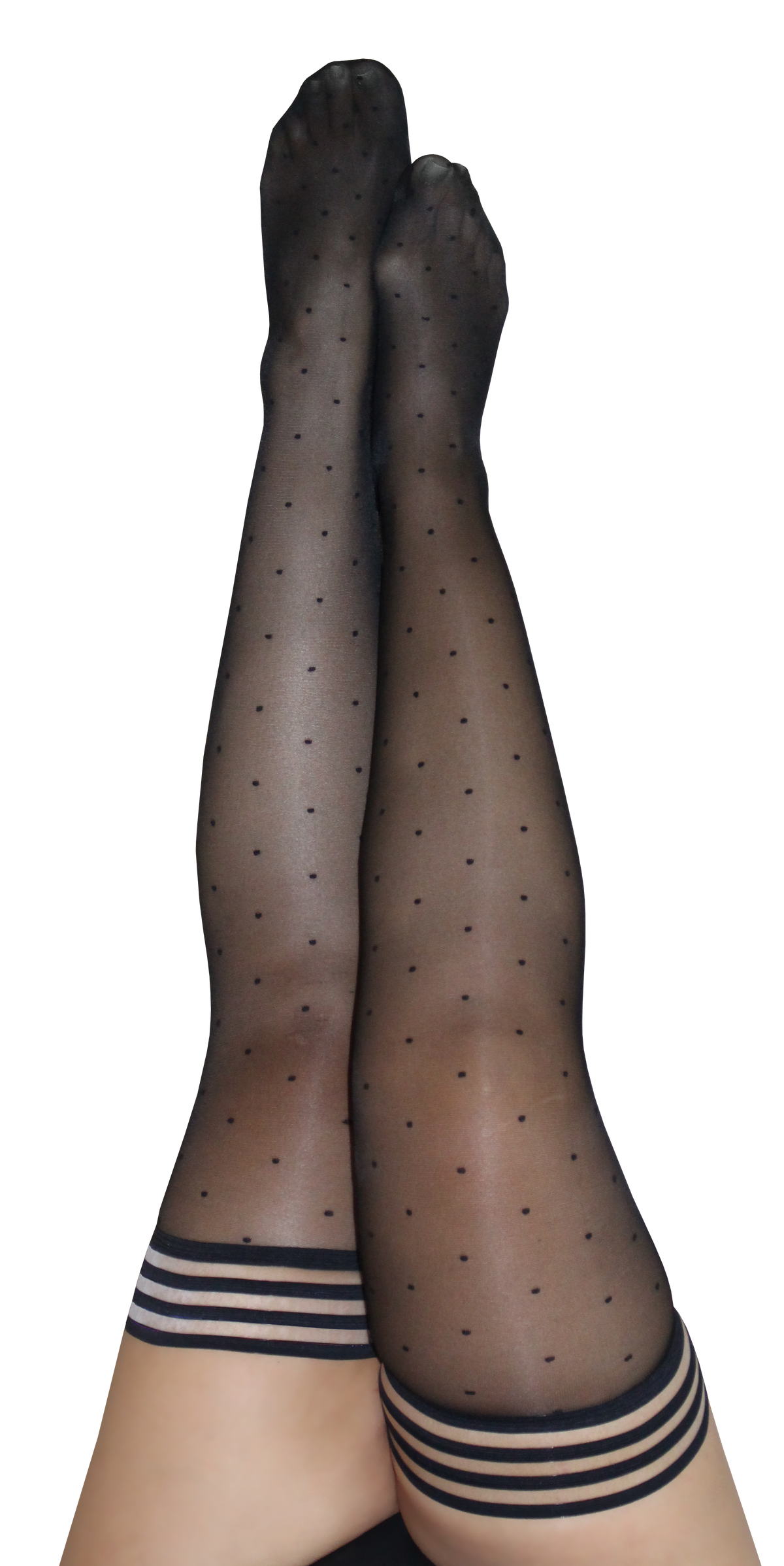 Kixies Ally Black Polka Dot Thigh Highs > Clothes > Hosiery > Stockings