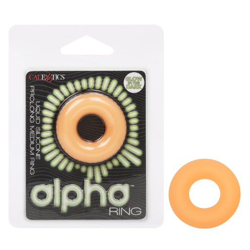 Alpha Glow-In-The-Dark Liquid Silicone Prolong Medium Ring COCK RINGS