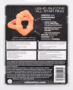 Alpha Liquid Silicone All Star Ring Orange Ultra Stretchy Dual Ring witt Built-In Scrotum Support > Cock Ring > Single
