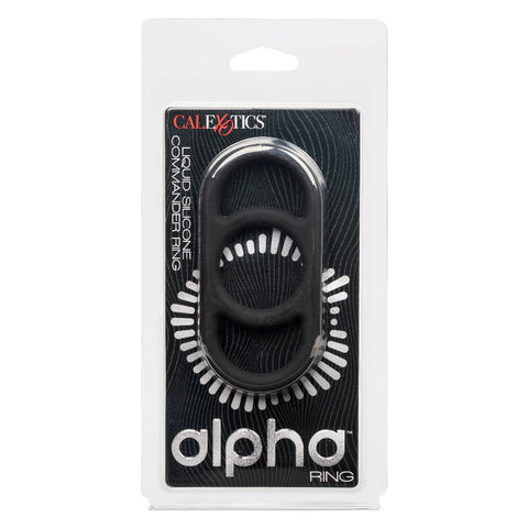 Alpha Liquid Silicone Commander Ring Black COCK RINGS
