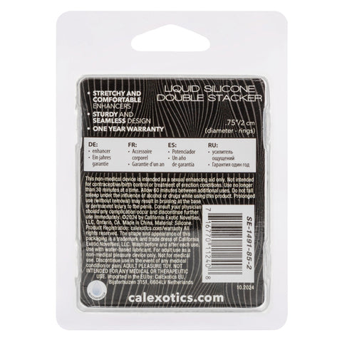 Alpha Liquid Silicone Double Stacker Rings COCK RING Set