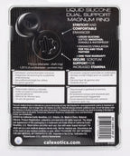 Alpha Liquid Silicone Dual Magnum Ring Black Stretchy Comfortable Size > Cock Ring > Sling