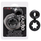 Alpha Liquid Silicone Dual Magnum Ring Black Stretchy Comfortable Size > Cock Ring > Sling