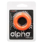 Alpha Liquid Silicone Prolong Large Ring Orange 1.25 Inch Diameter Stretchy Comfortable Durable > Cock Ring > Single