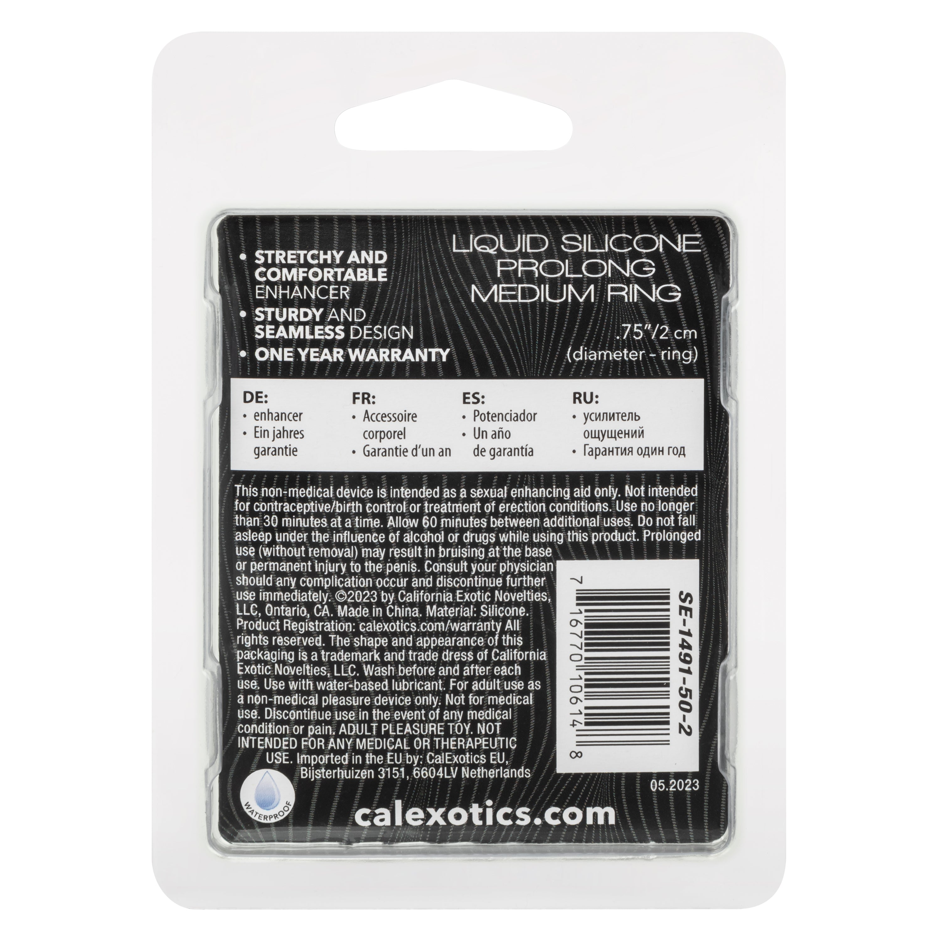 Alpha Liquid Silicone Prolong Medium Ring Black Stretchy Erection Enhancer > Cock Ring > Single