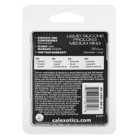 Alpha Liquid Silicone Prolong Medium Ring Black Stretchy Erection Enhancer COCK RINGS