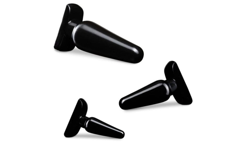 Anal Adventures 3 Pc Basic Plug Kit Black > Anal Range > Butt Plug Kits
