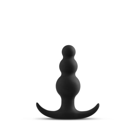 Anal Adventures Platinum Beaded Plug Black 7.6 Cm > Anal Range > Prostate Massagers