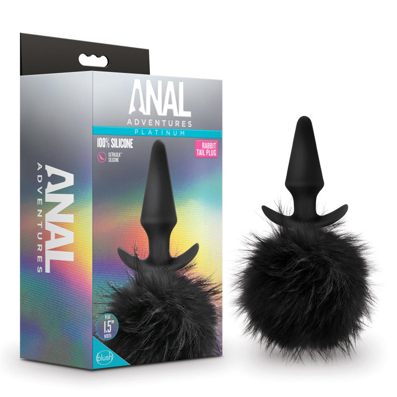 Anal Adventures Platinum Rabbit Tail Plug (6.75 Inch) > Anal Range > Tail Butt Plugs
