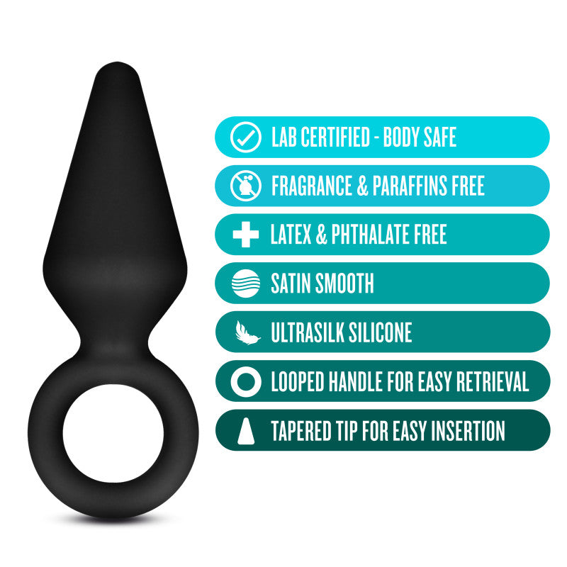 Anal Adventures Platinum Silicone Anal Loop Plug Small – Silicone Butt Plug Secondary image