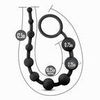 Anal Adventures Platinum Silicone (Black) – 12.5" Smooth Anal Beads > Anal Range > Anal Beads