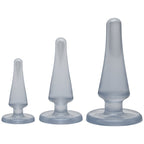 Anal Initiation Kit Clear with Three Sizes Classic Anal Plugs Set > Anal Range > Butt Plug Kits