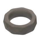 Alpha Liquid Silicone Prolong Prismatic Ring Gray 1 Inch Diameter Stretchy Durable Silicone Gray > Cock Ring > Single