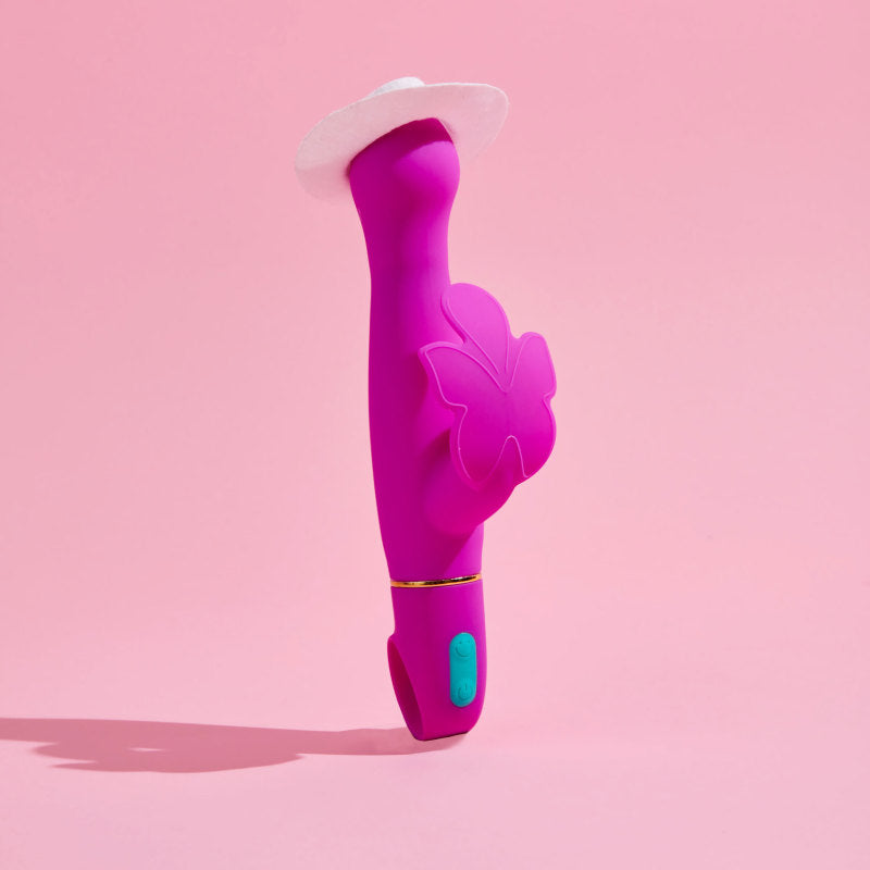 Aria Naughty AF Plum 18.4cm Butterfly Vibrator > Vibrators > Ladies > Rabbit