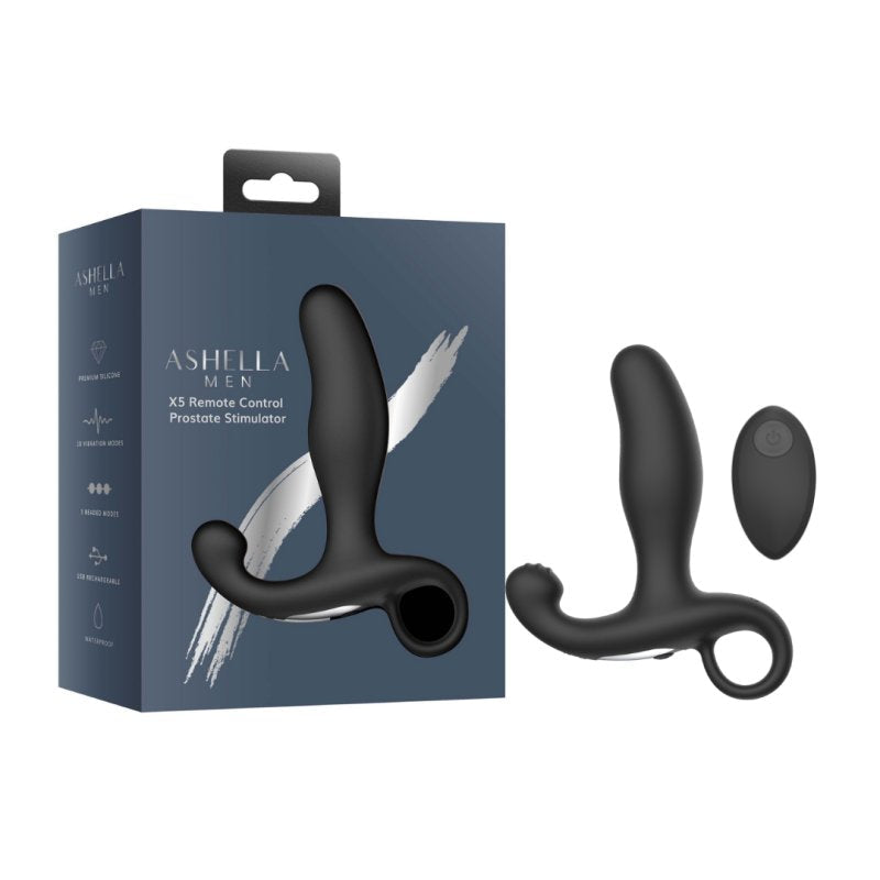 Ashella Men X5 – Remote Control Rotating Bead Prostate Stimulator > Anal Range > Prostate Plugs