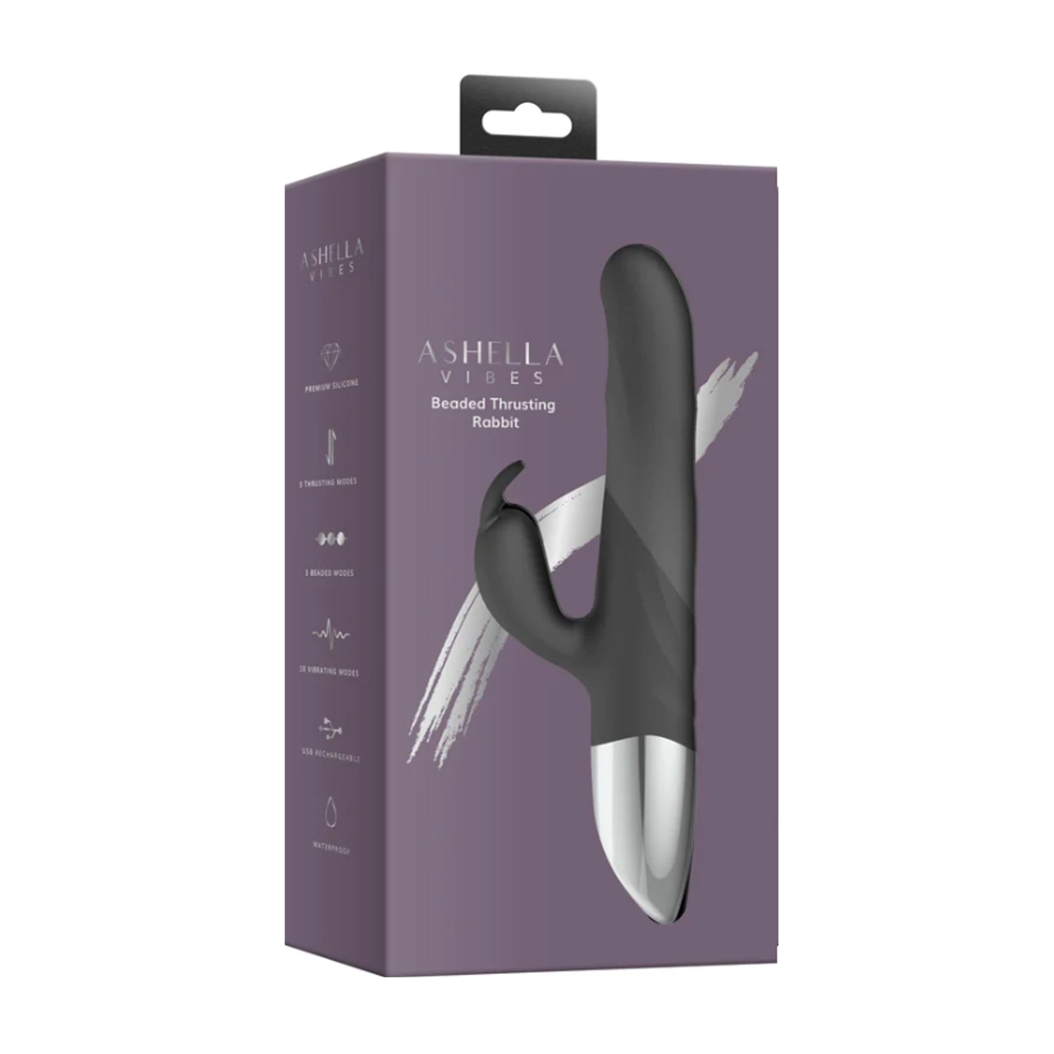 Ashella Vibes Beaded Thrusting Rabbit Vibrator Dual-Action Vibrator > Vibrators > Ladies > Rabbit