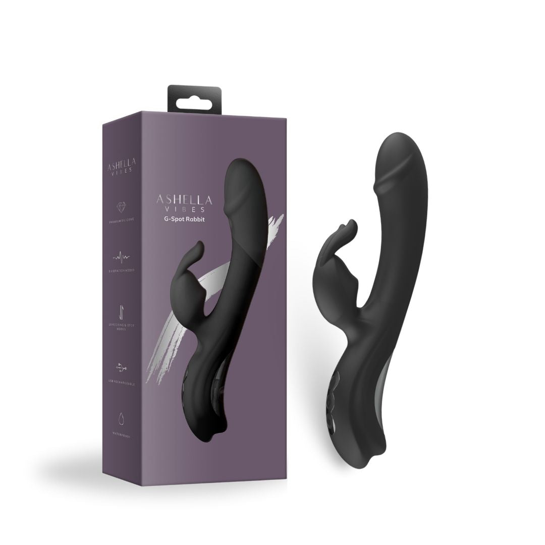Ashella Vibes G-Spot Rabbit – Silicone Dual Stimulation Vibrator > Vibrators > Ladies > Rabbit